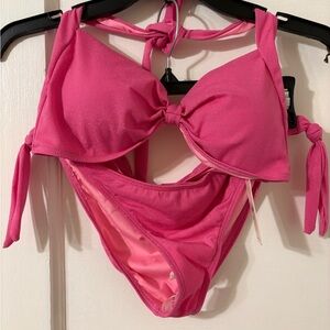 Glitter Pink Shimmer Women's Bikini Set